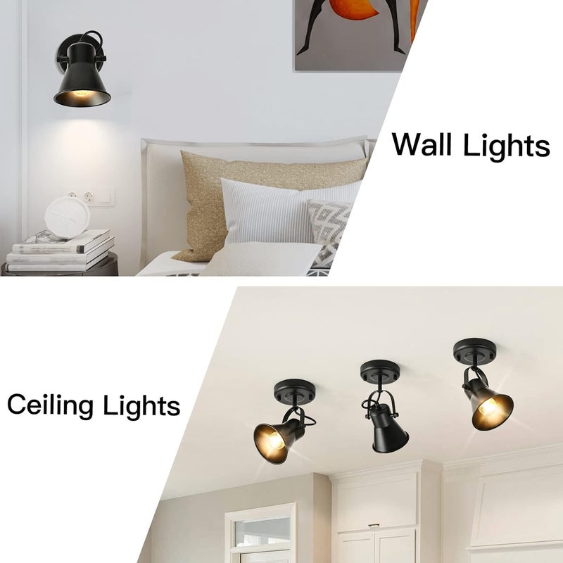 SEEBLEN Track Light Modern Ceiling Spot Lighting Indoor, Adjustable Wall Mount Accent Light,for Bedroom Living Room Hallway Kitchen Painting(2 Pack) - Image 3